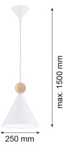 Argon 8629 - Lustr na lanku KEGEL 1xE27/15W/230V bílá