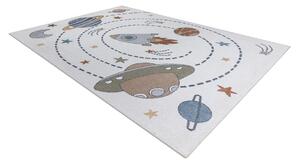 Makro Abra Dětský kusový koberec BONO 8288 Vesmír Planety pratelný krémový antracitový Rozměr: 160x220 cm