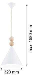 Argon 8632 - Lustr na lanku KEGEL 1xE27/15W/230V bílá