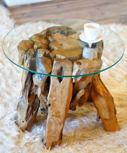 Teakový stůl Root Glass