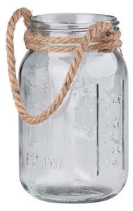 Lampa sklo 90x160mm se závěsem lano, čirá