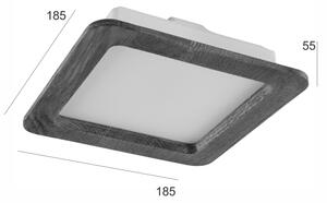 LED Podhledové svítidlo WOODY SPOT LED/17W/230V 3000K ořech 18,5x18,5 cm