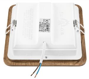 LED Podhledové svítidlo WOODY SPOT LED/17W/230V 3000K ořech 18,5x18,5 cm