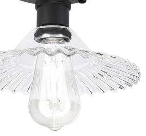 Přisazený lustr TRISH 1xE27/15W/230V černá/čirá