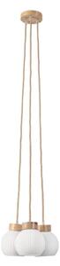 Lustr na lanku LOOMIS 3xE27/15W/230V 130 cm béžová/dub