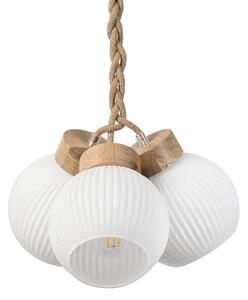 Lustr na lanku LOOMIS 3xE27/15W/230V 130 cm béžová/dub