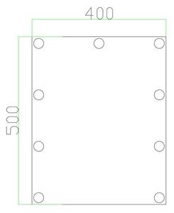 LED Zrcadlo s osvětlením 9xLED/1W/230V 3000/4000/6000K 50x40 cm IP44