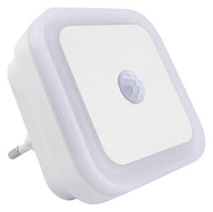 LED Noční světlo se senzorem pohybu a soumraku LED/0,5W/230V bílá