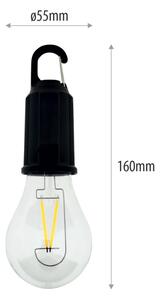 LED Stmívatelné venkovní závěsné nabíjecí svítidlo LED/3W/5V 400 mAh IP44