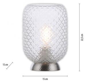 JUST LIGHT. 14906-55 - Stolní lampa REISHI 1xE27/40W/230V chrom