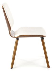 Jídelní židle Nayden, krémová / ořech
