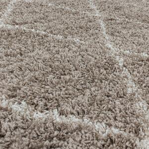 Kusový koberec Alvor Shaggy 3401 beige kruh 200x200 cm