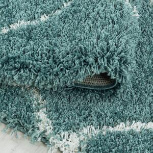 Kusový koberec Alvor Shaggy 3401 blue kruh 200x200 cm
