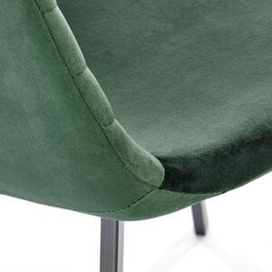 Jídelní židle Paige, zelená / černá