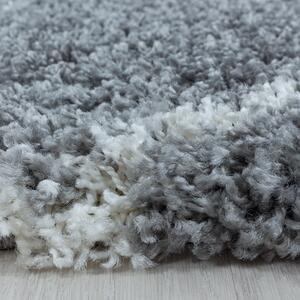Kusový koberec Alvor Shaggy 3401 grey kruh 120x120 cm