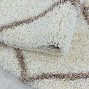 Kusový koberec Alvor Shaggy 3401 cream kruh 160x160 cm