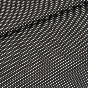 Bavlněné plátno 103000/7676 BLACK, bílý puntík na černé, š.140cm (látka v metráži)