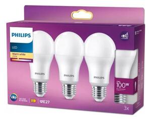 SADA 3x LED Žárovka Philips A60 E27/13W/230V 2700K