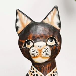 Dřevěná socha kočky Ana 31 cm