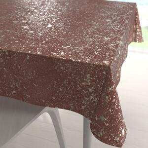 Biante Sametový čtvercový ubrus Isabela IBL-013 Gold Design starorůžový 130x130 cm