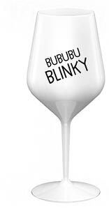 BUBUBUBLINKY - bílá nerozbitná sklenice na víno 470 ml