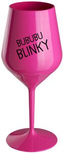 BUBUBUBLINKY - růžová nerozbitná sklenice na víno 470 ml