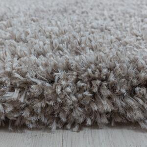 Kusový koberec Fluffy Shaggy 3500 beige kruh 80x80 cm