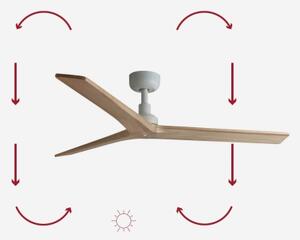 FARO 34280 - Stropní ventilátor KLIM M borovice/bílá pr. 125 cm+dálkové ovládání