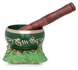 Tibetská miska s polštářkem zelená 10 cm