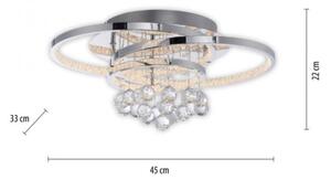 Paul Neuhaus 6267-17 - LED Stropní svítidlo ROTAZO LED/32W/230V pr. 45 cm chrom