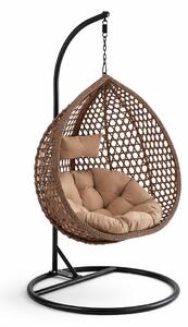 Skládací závěsné houpací křeslo Houseland Lisso XL hnědé