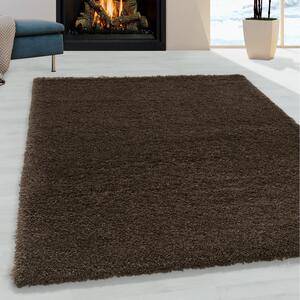 Kusový koberec Fluffy Shaggy 3500 brown 80x250 cm