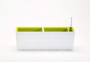 Samozavlažovací truhlík PLASTIA BERBERIS 60 bílá + zelená
