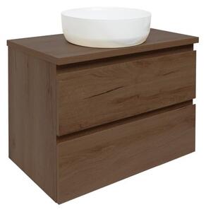 Koupelnová skříňka s krycí deskou SAT B-Way 59x50x45 cm ořech mat BWAY260NUTDESK