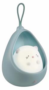 LED Dětské orientační svítidlo se senzorem KITTY LED/0,5W/5V USB modrá
