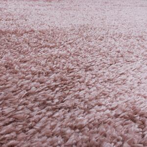 Kusový koberec Fluffy Shaggy 3500 rose kruh 160x160 cm