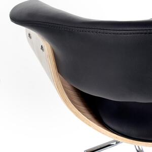 Barová židle Clifton, černá / přírodní dřevo