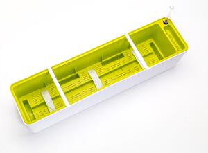 Samozavlažovací truhlík PLASTIA BERBERIS 80 bílá + zelená