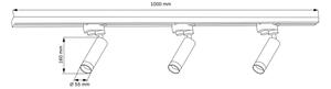 Bodové svítidlo do lištového systému FADO 3xGU10/10W/230V černá