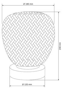 Stolní lampa ZANZIBAR 1xE27/20W/230V pr. 18 cm bambus