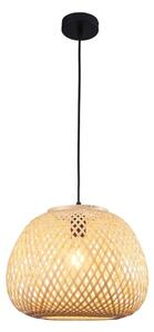 Lustr na lanku ZANZIBAR 1xE27/20W/230V pr. 35 cm bambus