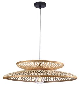 Lustr na lanku BALI 1xE27/20W/230V pr. 60 cm bambus