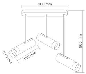 Bodové svítidlo PORTO 3xGU10/10W/230V černá