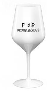 ELIXÍR PROTIBLBEČKOVÝ - bílá nerozbitná sklenice na víno 470 ml