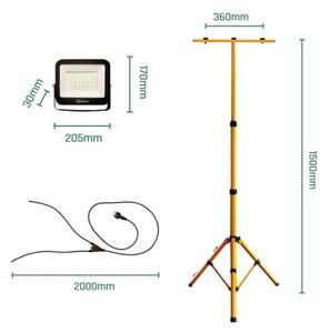 LED Reflektor se stojanem NOCTIS 2xLED/50W/230V 4000K IP65