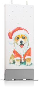 Flatyz Holiday Santa Claus Dog dekorativní svíčka 6x15 cm
