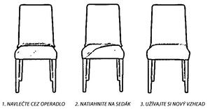 Komashop Potah na židli CYPRUS Barva: Hnědo-béžová