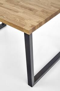 Jídelní stůl Radus 140 x 85 cm, přírodní dřevo / černá