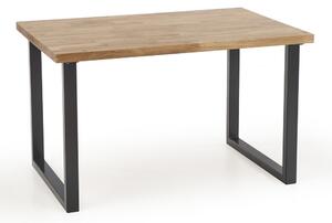 Jídelní stůl Radus 120 x 78 cm, přírodní dřevo / černá