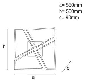 LED Stmívatelné stropní svítidlo LED/115W/230V 3000-6500K černá + DO
